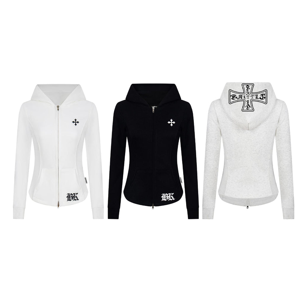 Letter cross zipper cardigan for women and men