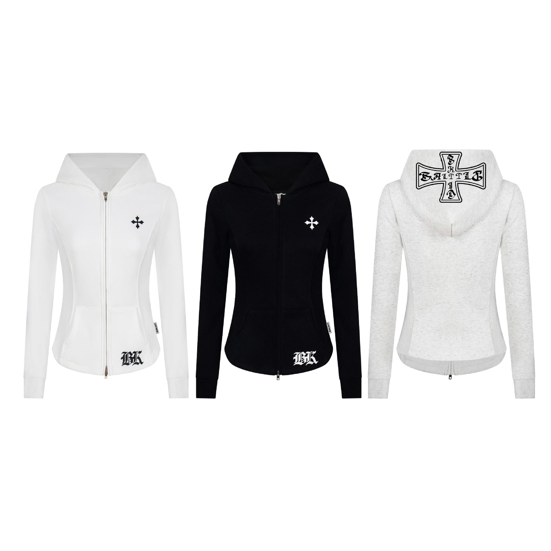 Letter cross zipper cardigan for women and men