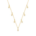 S925 Silver Choker Necklace with Water Drop Design