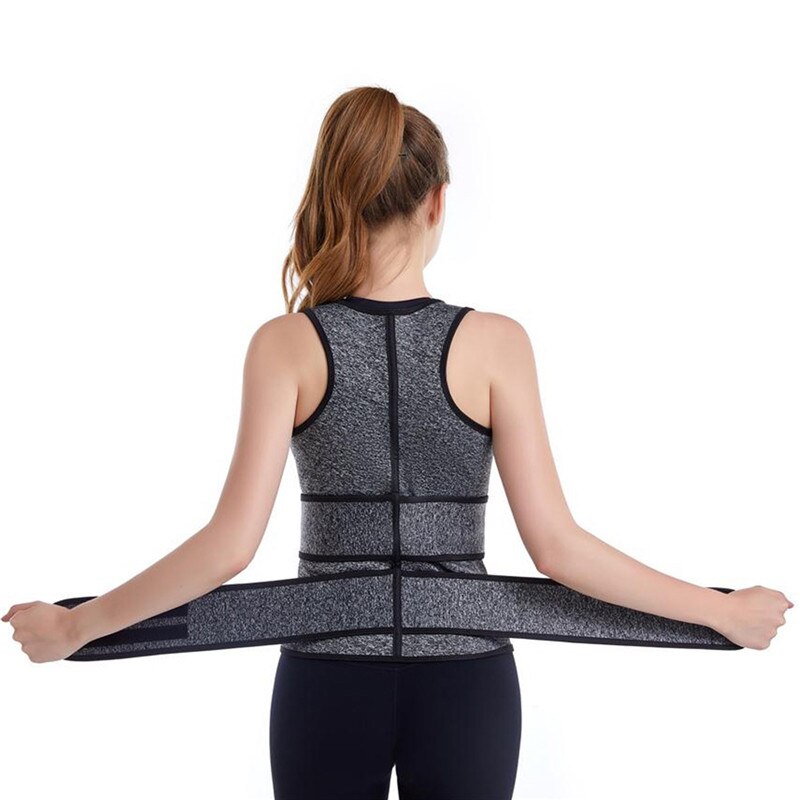 Women Waist Trainer Corset with Zipper, Solid Color Postpartum Shaper Vest, Fat Burning Stomach Wrap for Body Modeling S-3XL