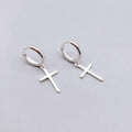 Flyleaf 925 Sterling Silver Cross Dangle Earrings For Women New Trend Lady Fashion Jewelry Pendientes Mujer Moda