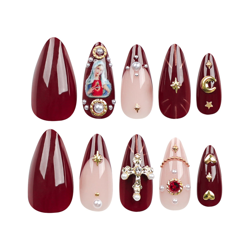 European and American popular manicure wearable nails cross flash diamond explosive wearable nails fake nails