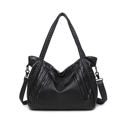 Large Soft Leather Bag for Women Handbags Ladies Crossbody Bags Hobos Shoulder Bags Female Big Tote Sac A Main