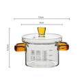 Heat Resistant Borosilicate Glass Soup Pot for Noodles