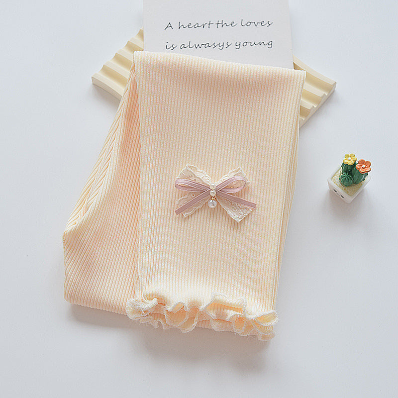 Baby girl elastic pants