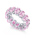 S925 Silver Heart-shaped Diamond Zircon Stacked Ring