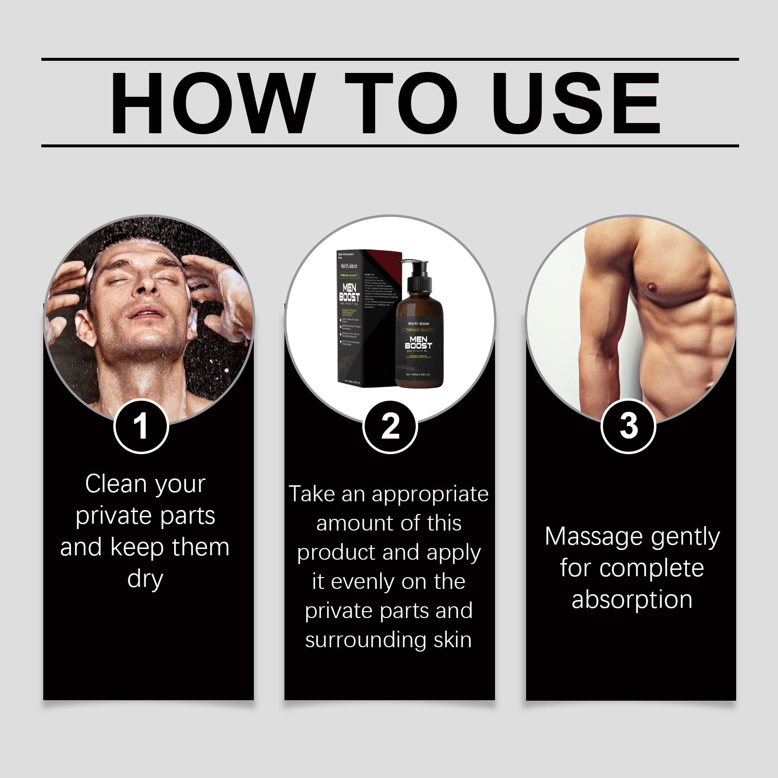 Men's Body Care Oil Men's Moisturizing Skin Gentle Nourishing Body Massage Care Oil