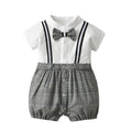 Short sleeved baby jumpsuit