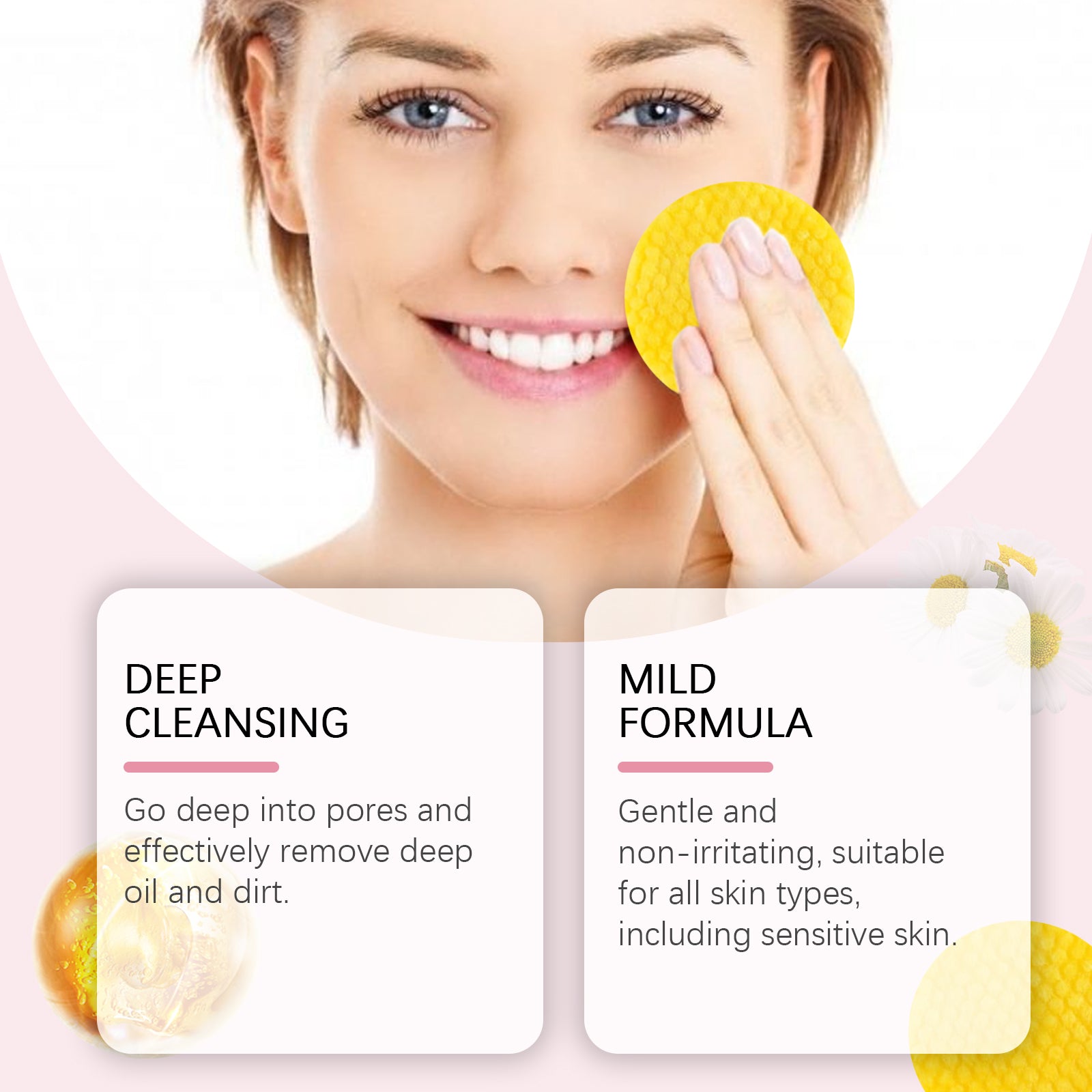 Turmeric Acid Cleansing Pad Gently Cleanses Face Skin With Refreshing And Balanced Oil Skin Care Cleansing Pad