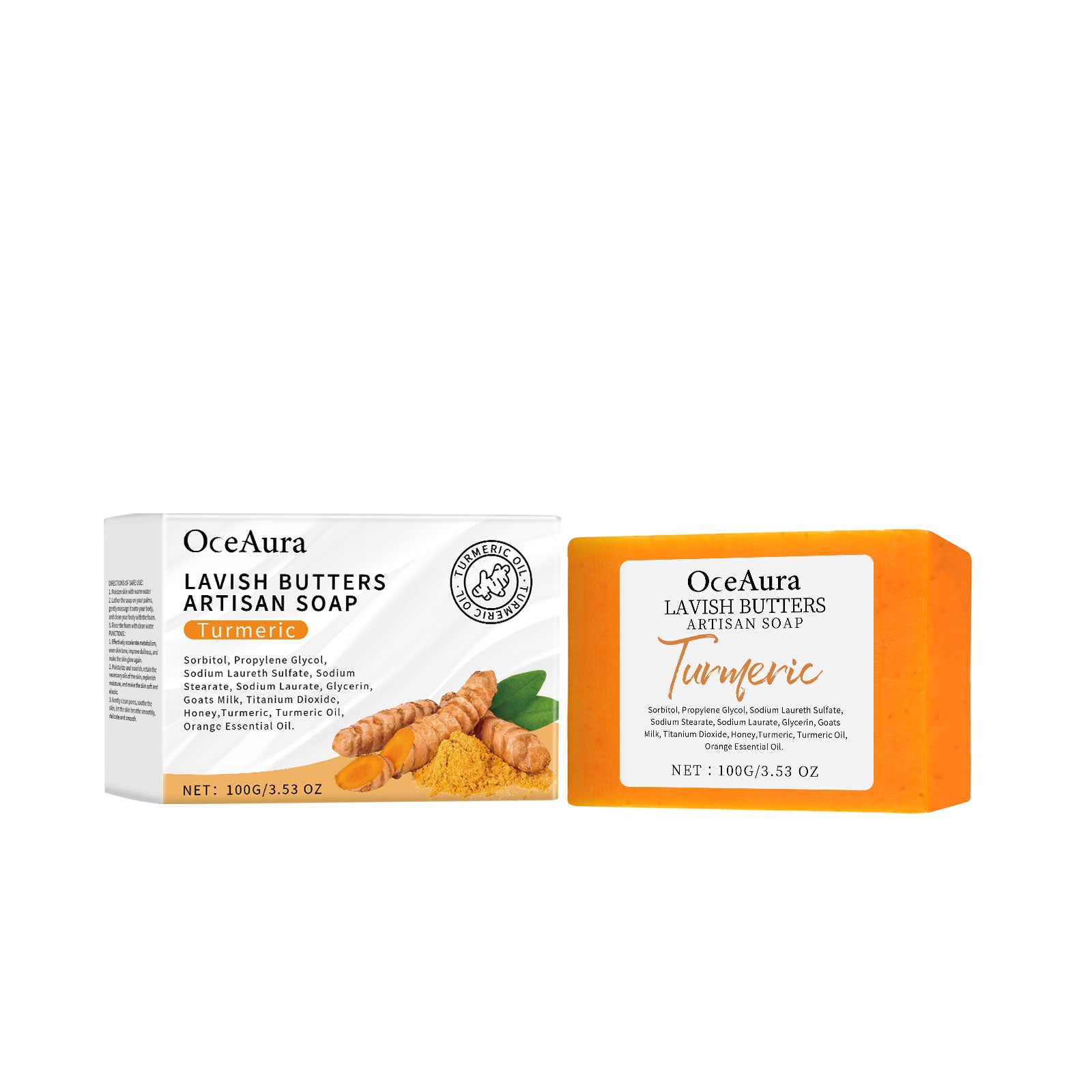 Turmeric Skin Care Soap, Clean And Moisturize The Body Skin Translucent And Smooth Bath Fragrance Skin Care Soap