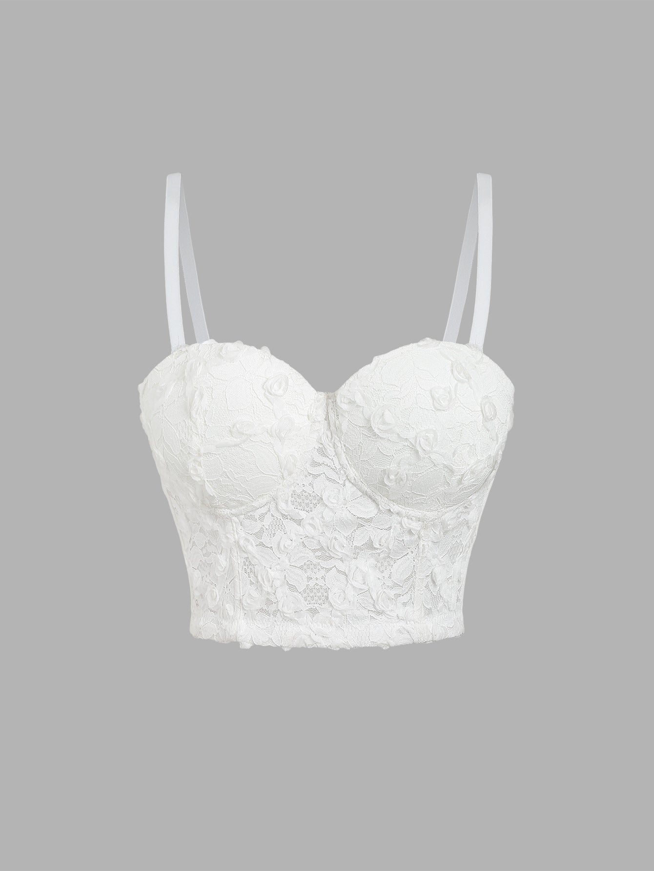 Lace-Up Camisole with Built-in Pads for Women Petal Hand