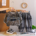 Casual letter hoodie long sleeved two-piece set