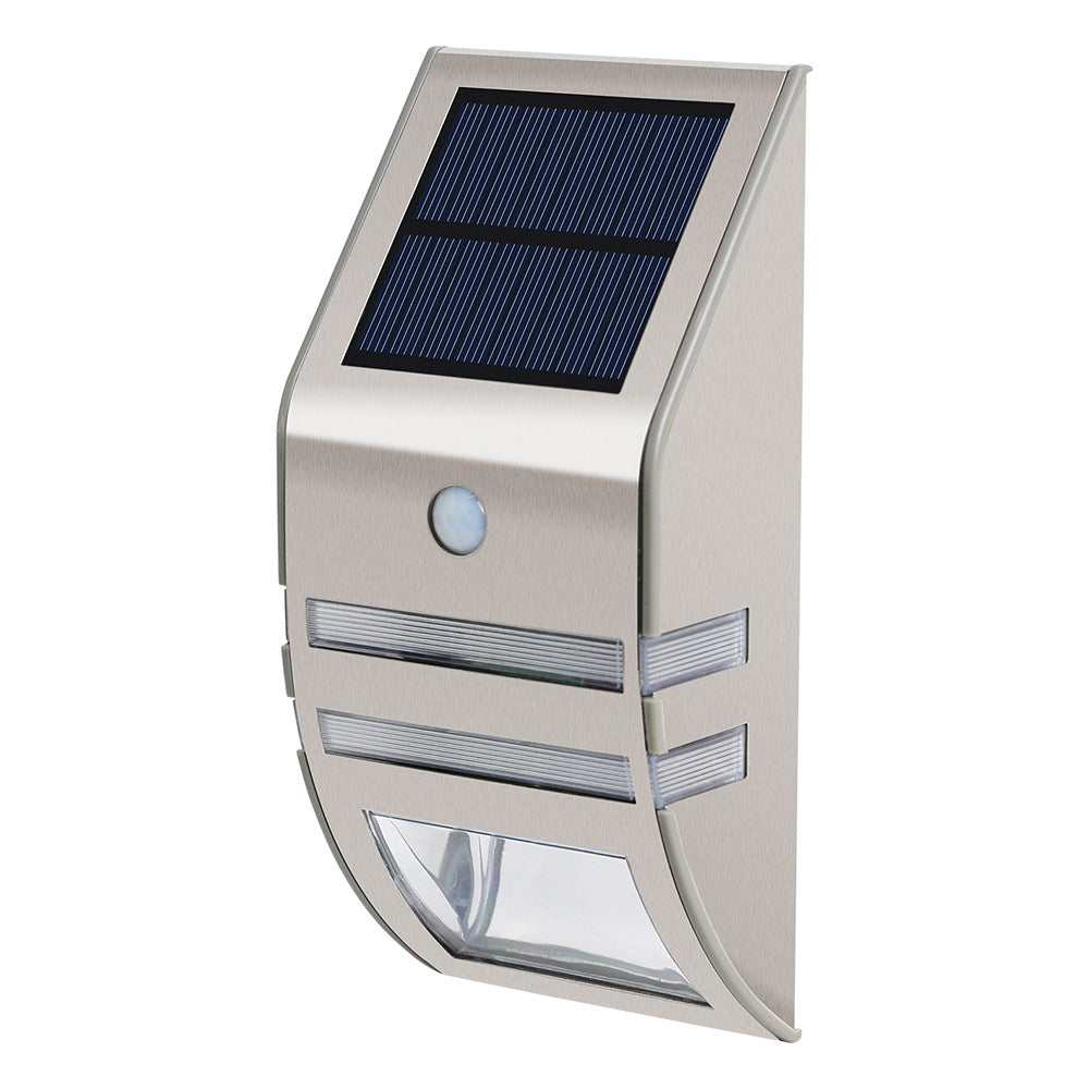 Human Body Infrared Sensor Light Solar Products Outdoor LED Stainless Steel Wall Light Rural Household Wall Light