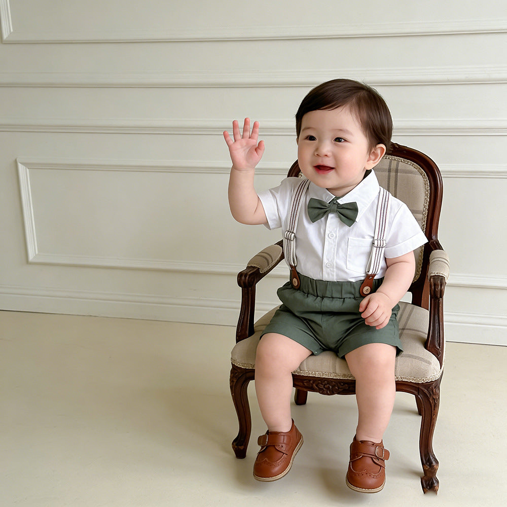 Baby boy overalls set