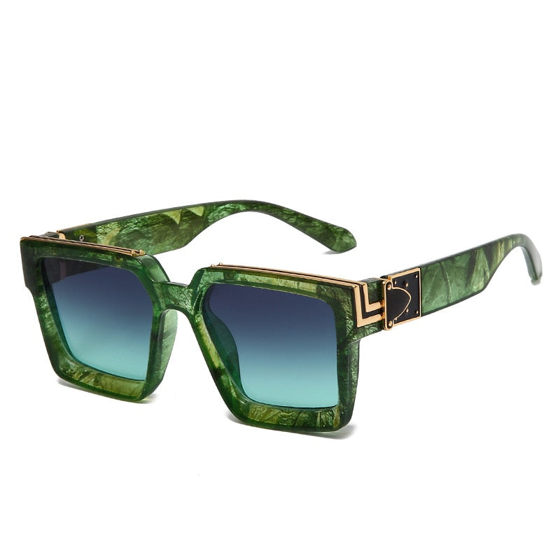 Fashion Classic Luxury Brand Designer Oversized Square Sunglasses Women Men Shield Big Frame Travel Sun Glasses Mirror Shades