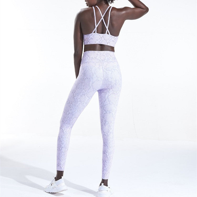 Serpentine Pattern Sports Gym Yoga Sets Fitness Suits